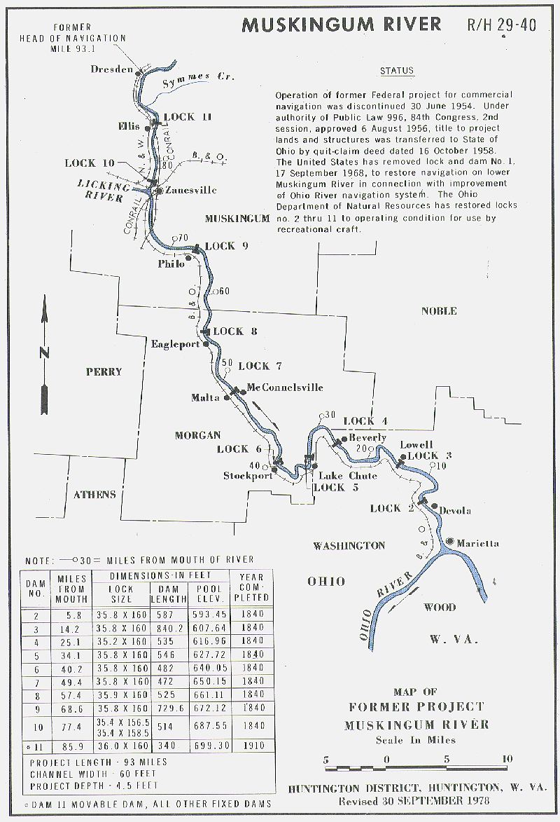 Muskingum River Map