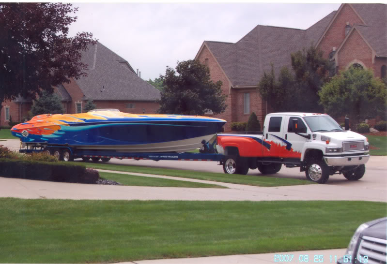 remote control truck and boat combo